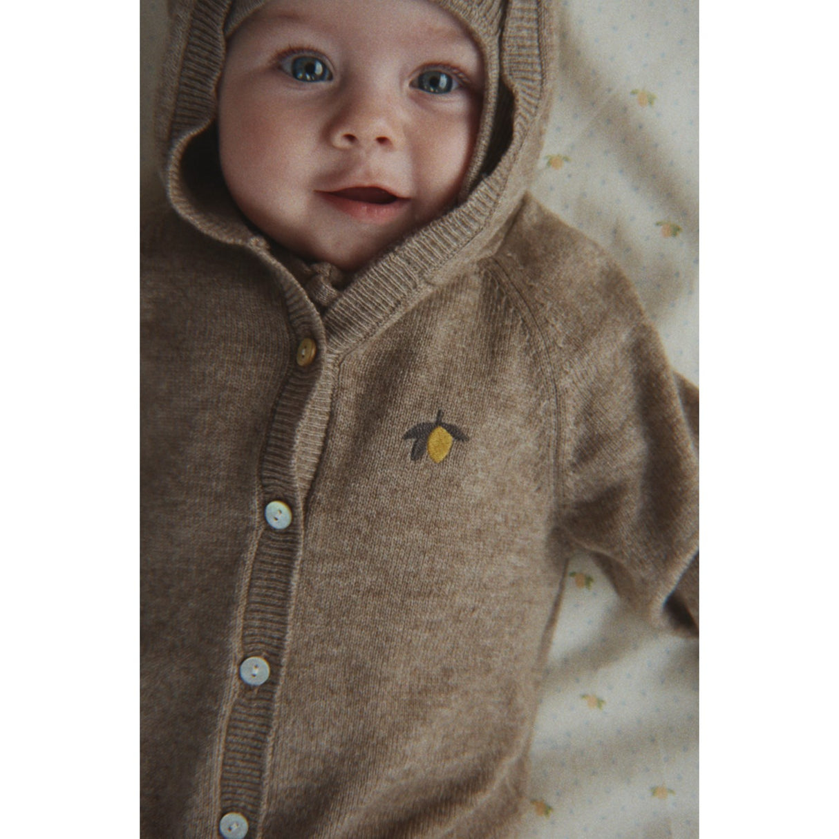 Konges Sløjd Light Brown Mattou Stickad Onesie