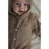 Konges Sløjd Light Brown Mattou Stickad Onesie
