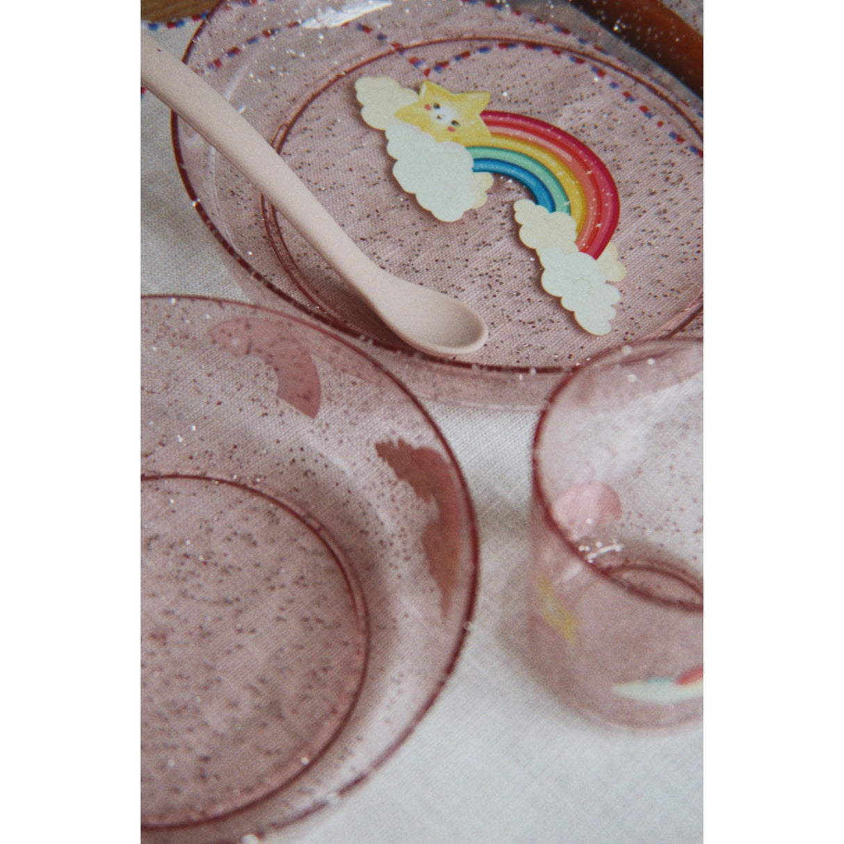 Konges Sløjd Rainbow Sparkly Dinner Sett