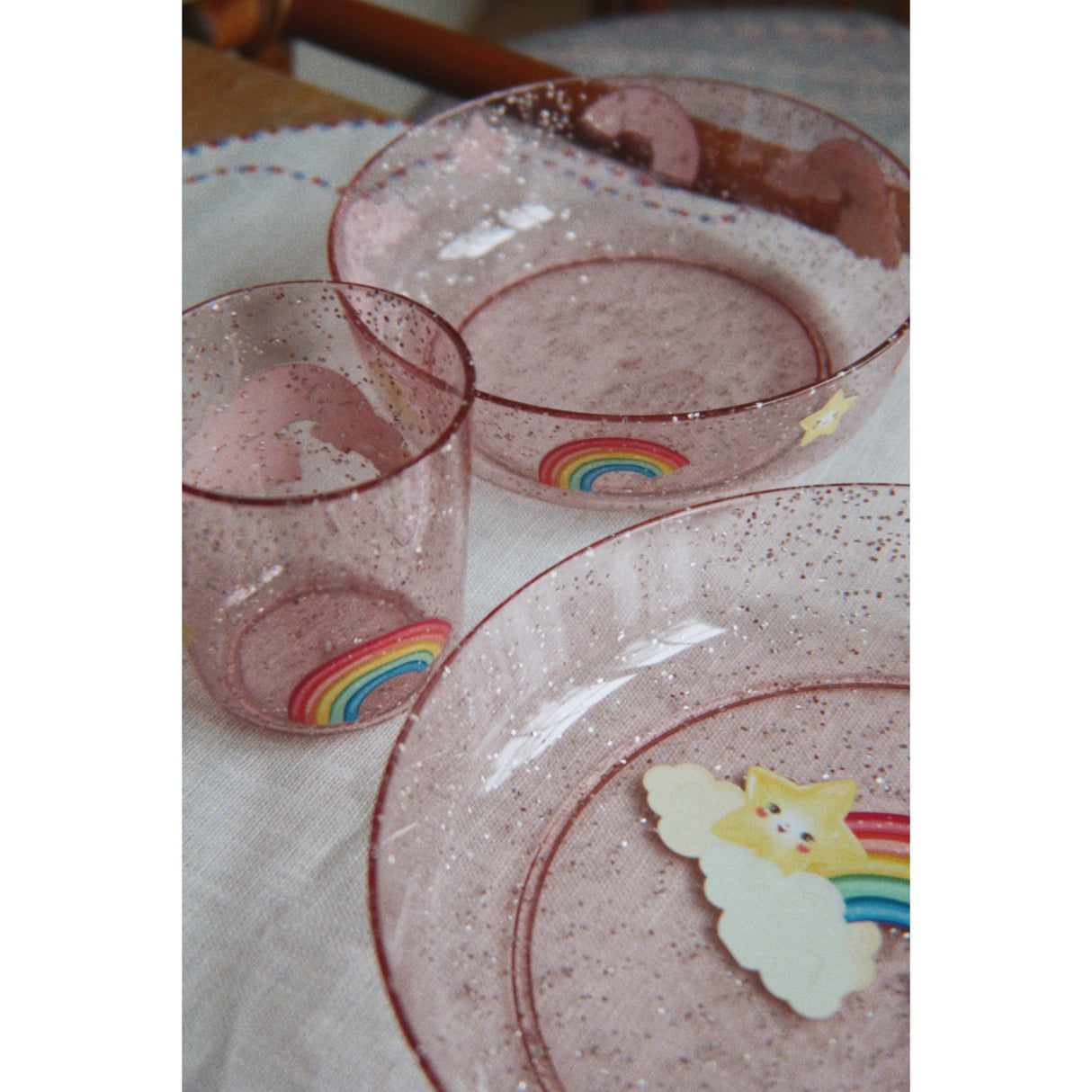 Konges Sløjd Rainbow Sparkly Dinner Sett