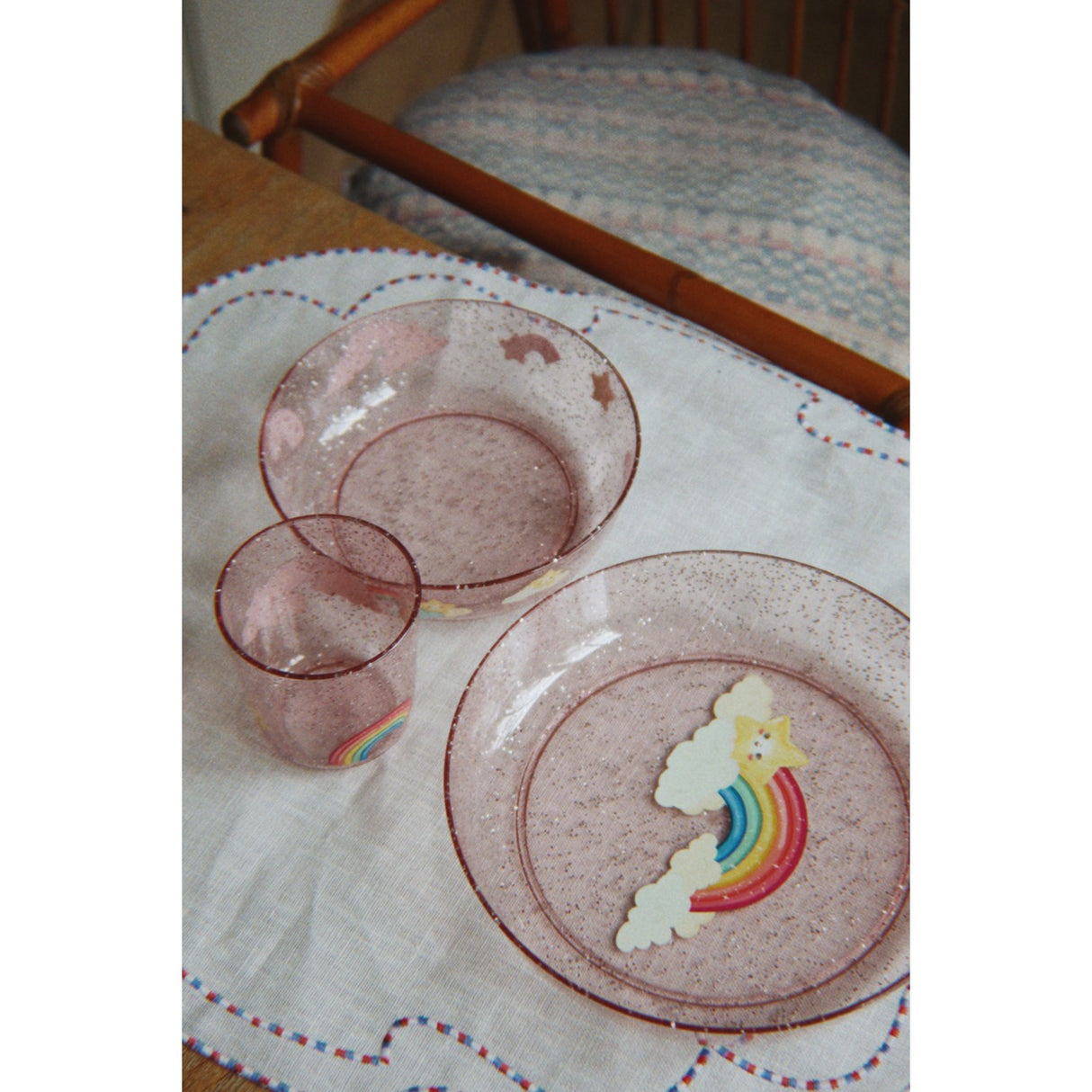 Konges Sløjd Rainbow Sparkly Dinner Sett