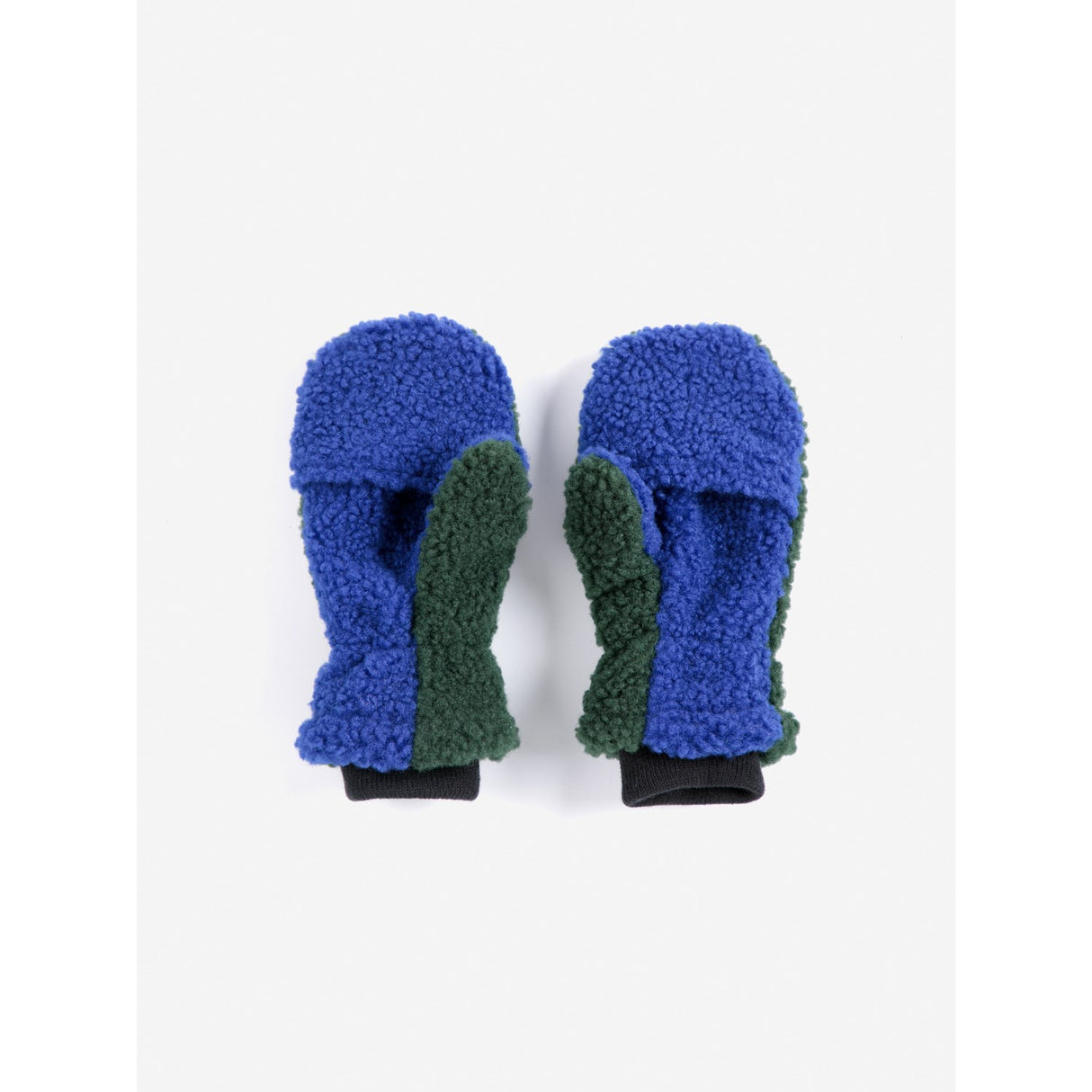 Bobo Choses Dark Green Färg Block Sheepskin Vantar