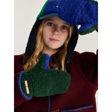 Bobo Choses Dark Green Färg Block Sheepskin Vantar