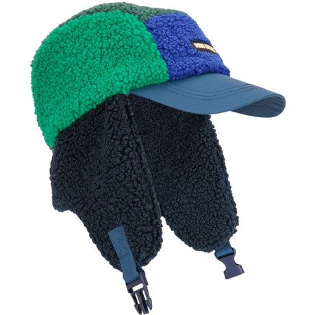 Bobo Choses Navy Blue Bobo Choses Färg Block Sheepskin Chapka