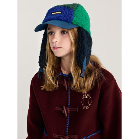 Bobo Choses Navy Blue Bobo Choses Färg Block Sheepskin Chapka