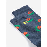Bobo Choses Violet Stamp Bloom All Över Kort Strumpor
