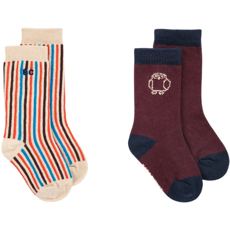 Bobo Choses Red Curious Owl Strumpor Pack
