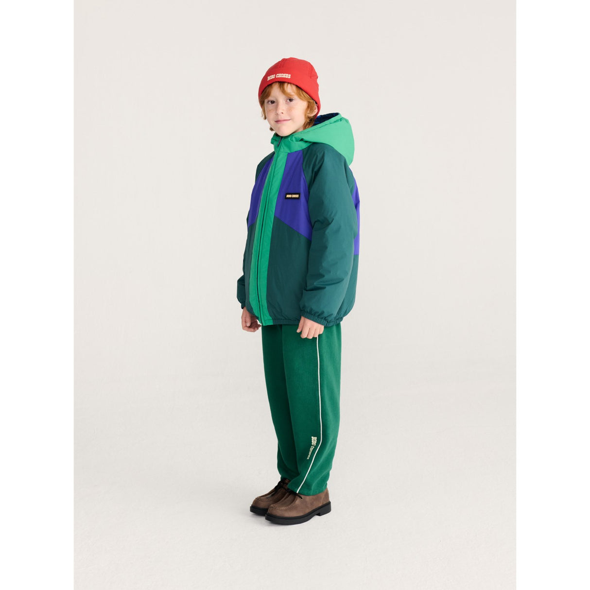 Bobo Choses Navy Blue Almost Moiré All Över Vändbar Anorak