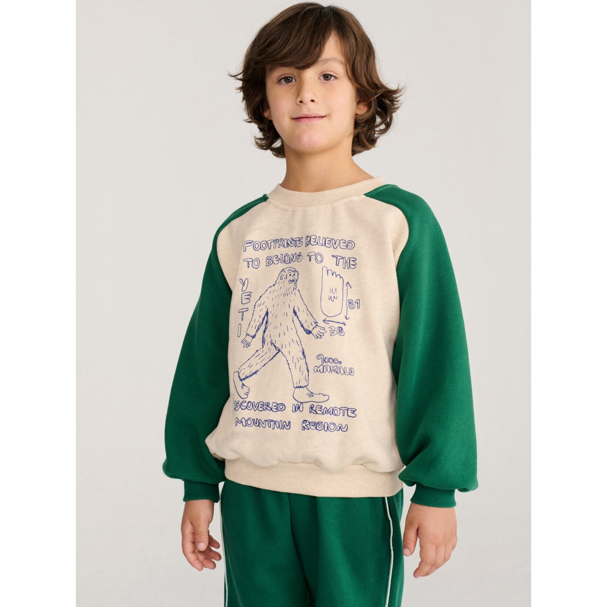 Bobo Choses Offwhite Mr. Footish Raglan Sweatshirt