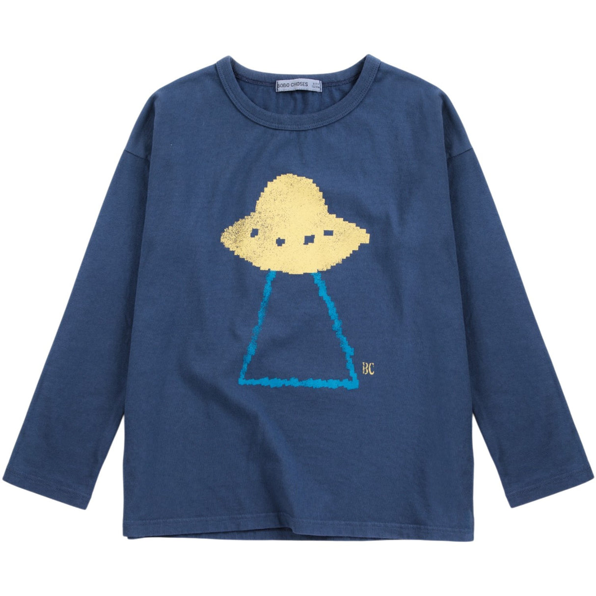 Bobo Choses Navy Blue Pixel Abduction T-Shirt