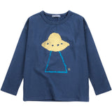 Bobo Choses Navy Blue Pixel Abduction T-Shirt