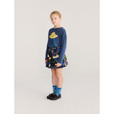 Bobo Choses Navy Blue Pixel Abduction T-Shirt