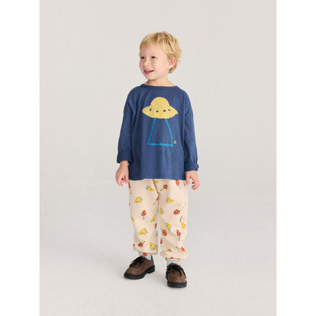 Bobo Choses Navy Blue Pixel Abduction T-Shirt
