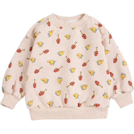 Bobo Choses Offwhite Mush Monster Duo All Över Sweatshirt