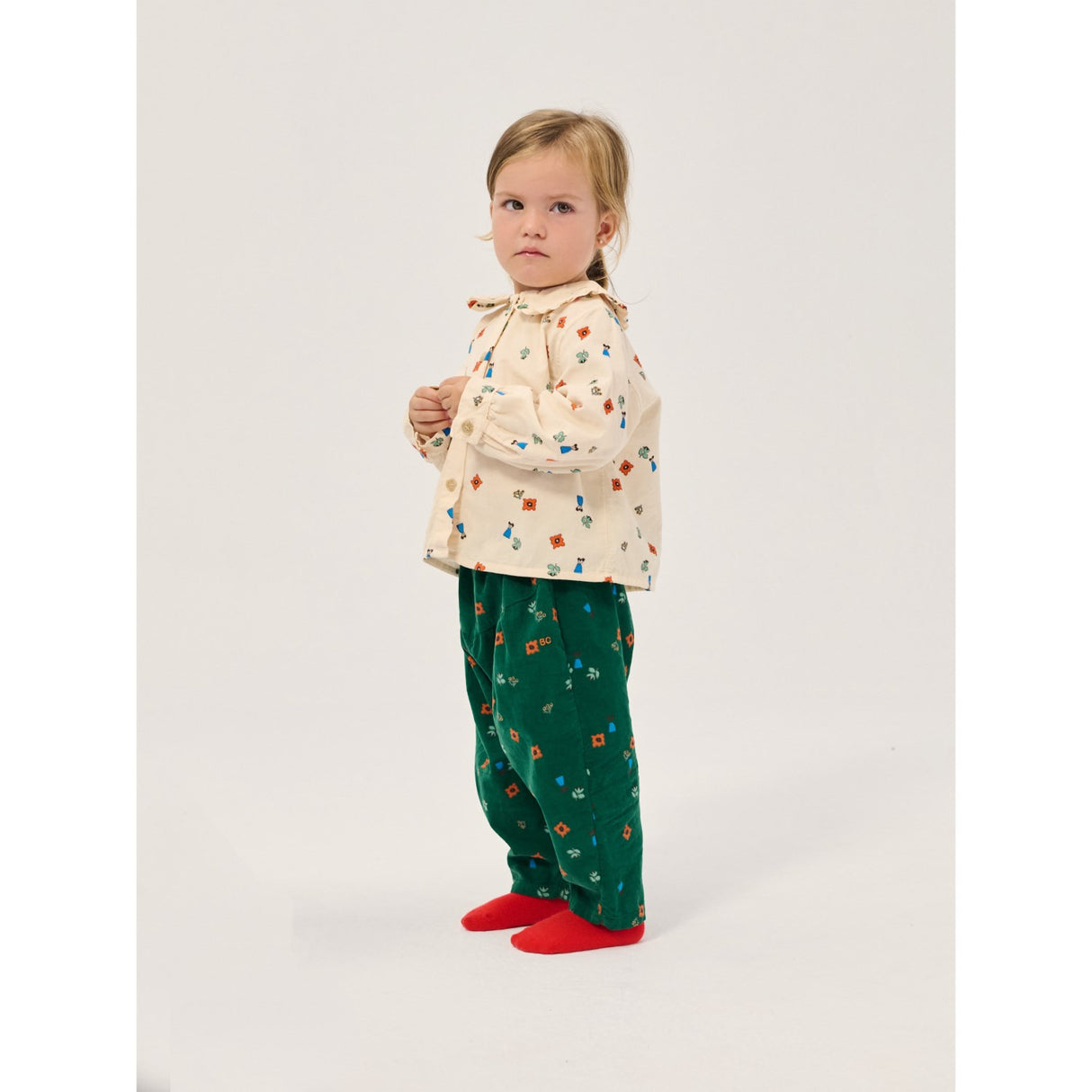 Bobo Choses Offwhite Blossom All Över Woven Blus