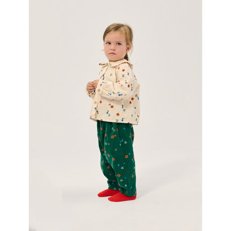 Bobo Choses Offwhite Blossom All Över Woven Blus