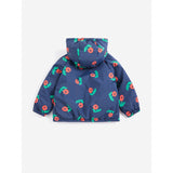 Bobo Choses Navy Blue Stamp Bloom All Över Vändbar Anorak