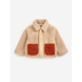 Bobo Choses Light Pink Softpaw Monster Sheepskin Vändbar Jacka