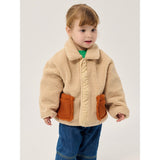 Bobo Choses Light Pink Softpaw Monster Sheepskin Vändbar Jacka