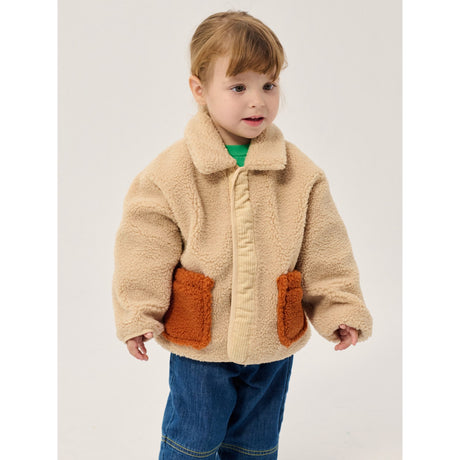Bobo Choses Light Pink Softpaw Monster Sheepskin Vändbar Jacka