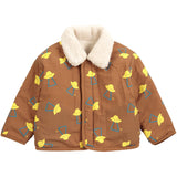 Bobo Choses Brown Pixel Abduction Sheepskin Vändbar Jacka