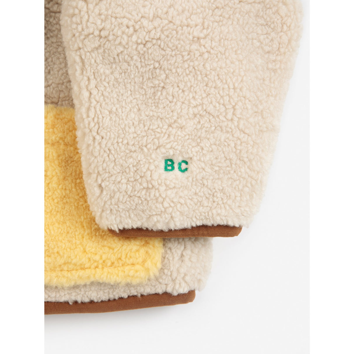 Bobo Choses Brown Pixel Abduction Sheepskin Vändbar Jacka