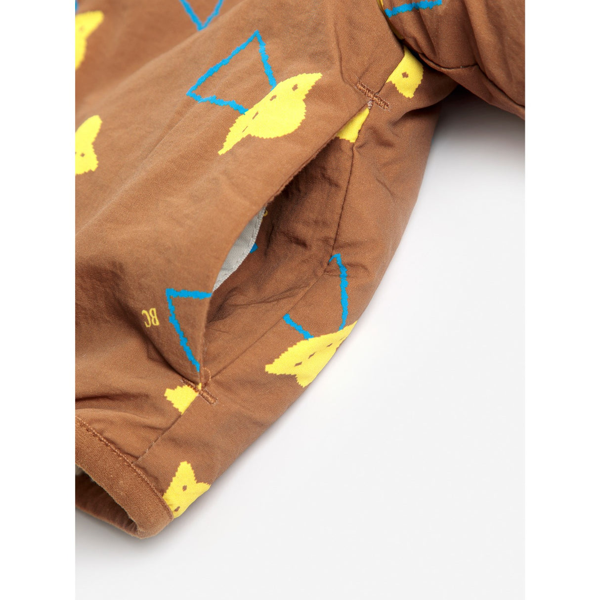 Bobo Choses Brown Pixel Abduction Sheepskin Vändbar Jacka