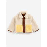 Bobo Choses Brown Pixel Abduction Sheepskin Vändbar Jacka