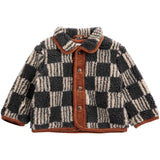 Bobo Choses Dark Grey Almost Moiré All Över Sheepskin Jacka
