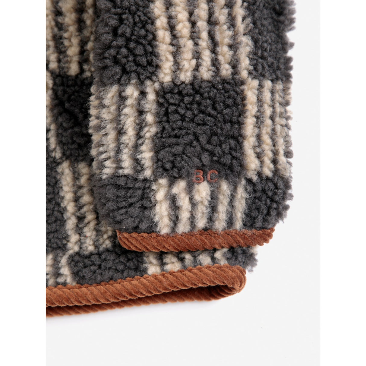 Bobo Choses Dark Grey Almost Moiré All Över Sheepskin Jacka