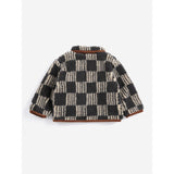 Bobo Choses Dark Grey Almost Moiré All Över Sheepskin Jacka