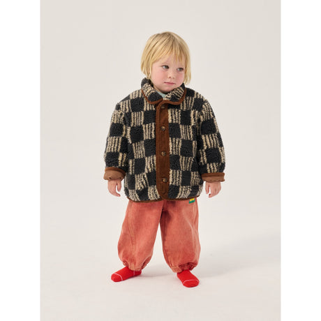 Bobo Choses Dark Grey Almost Moiré All Över Sheepskin Jacka