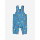 Bobo Choses Blue Mush Monster Duo All Över Corduroy Overall