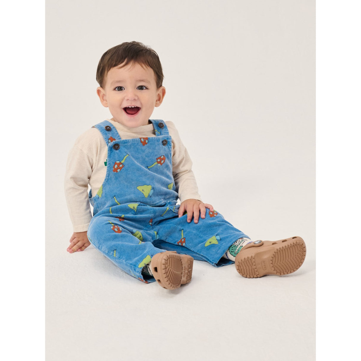 Bobo Choses Blue Mush Monster Duo All Över Corduroy Overall