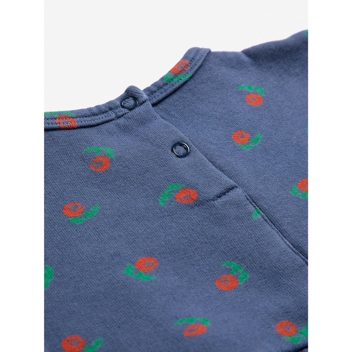 Bobo Choses Navy Blue Stamp Bloom All Över Fleece Klänning