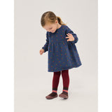 Bobo Choses Navy Blue Stamp Bloom All Över Fleece Klänning