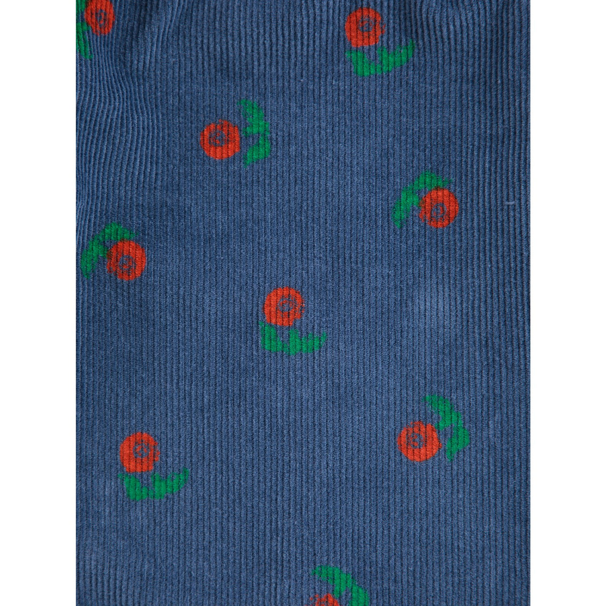 Bobo Choses Navy Blue Stamp Bloom All Över Corduroy Byxor