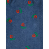 Bobo Choses Navy Blue Stamp Bloom All Över Corduroy Byxor