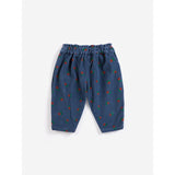 Bobo Choses Navy Blue Stamp Bloom All Över Corduroy Byxor