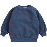 Bobo Choses Navy Blue Stamp Bloom All Över Sweatshirt