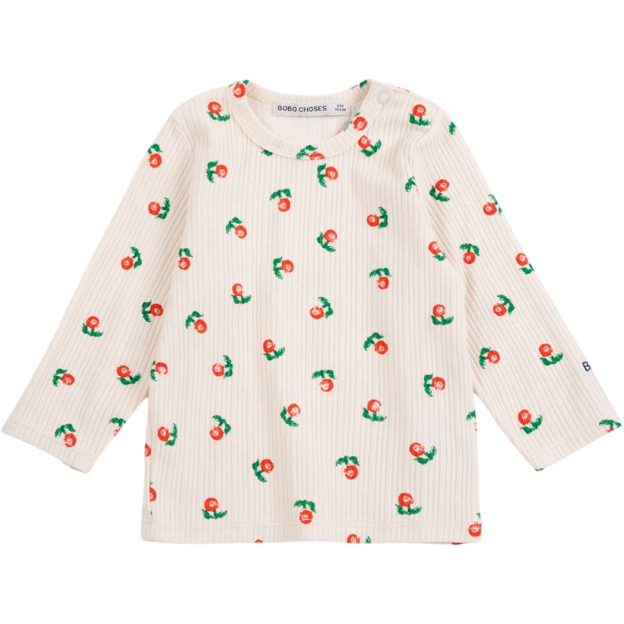 Bobo Choses Offwhite Stamp Bloom All Över T-Shirt