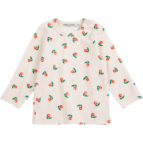 Bobo Choses Offwhite Stamp Bloom All Över T-Shirt