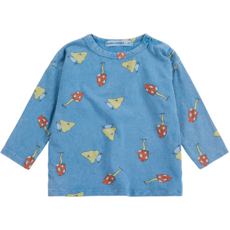 Bobo Choses Blue Mush Monster Duo All Över T-Shirt