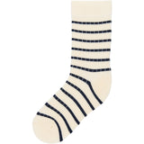 minipop® Navy/Off White Minipop Bambu Strumpor Stripe