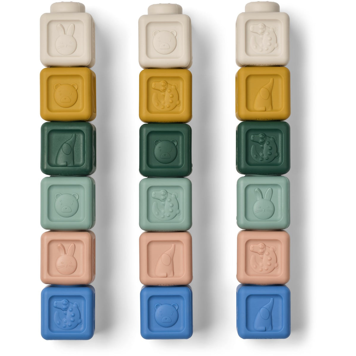 LIEWOOD Beach Blue Multi Mix Veda Multifunctional Building Klossar 18-pack