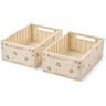 LIEWOOD Peach / Sea Shell Weston Printed Förvaring Låda M 2-pack
