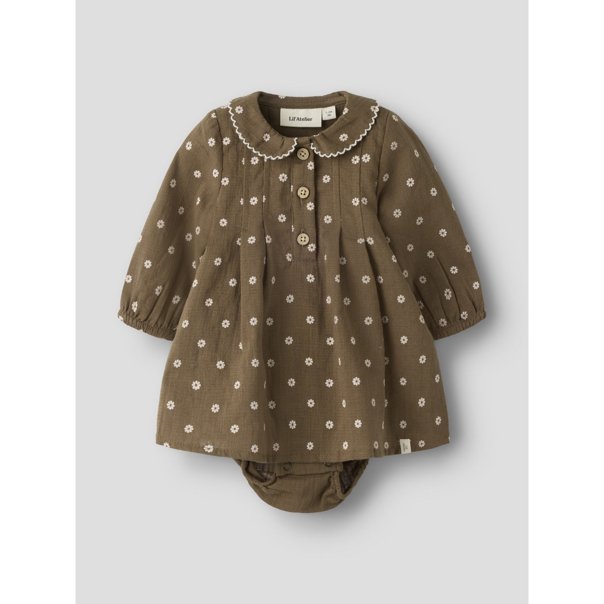 Lil'Atelier Teak Nbfhulla Ls Loose Body Klänning Lil