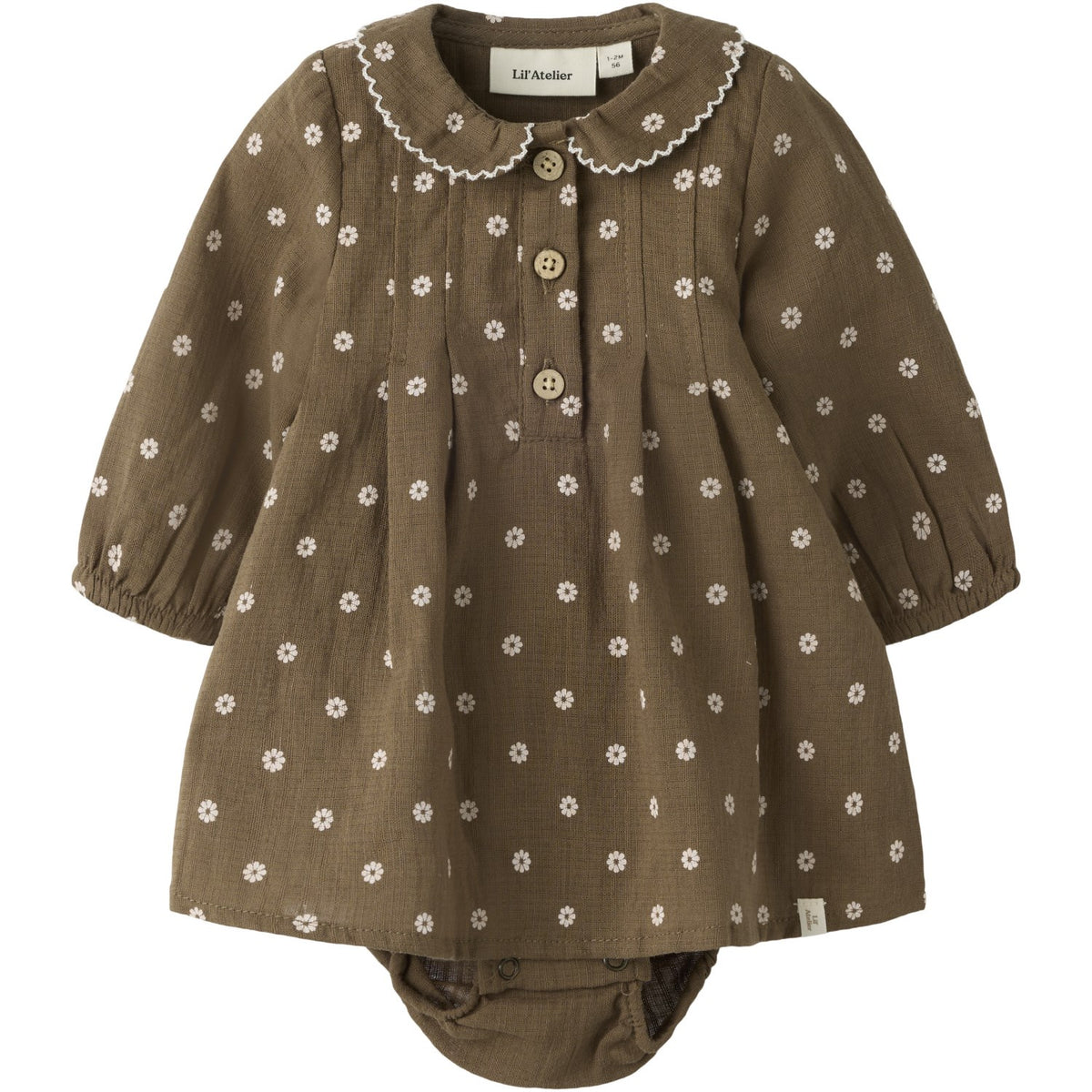 Lil'Atelier Teak Nbfhulla Ls Loose Body Klänning Lil