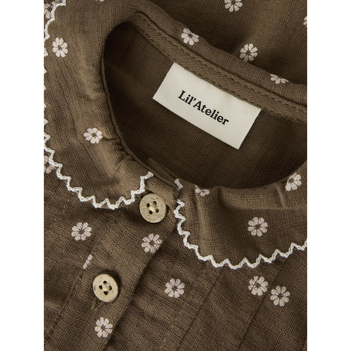 Lil'Atelier Teak Nbfhulla Ls Loose Body Klänning Lil