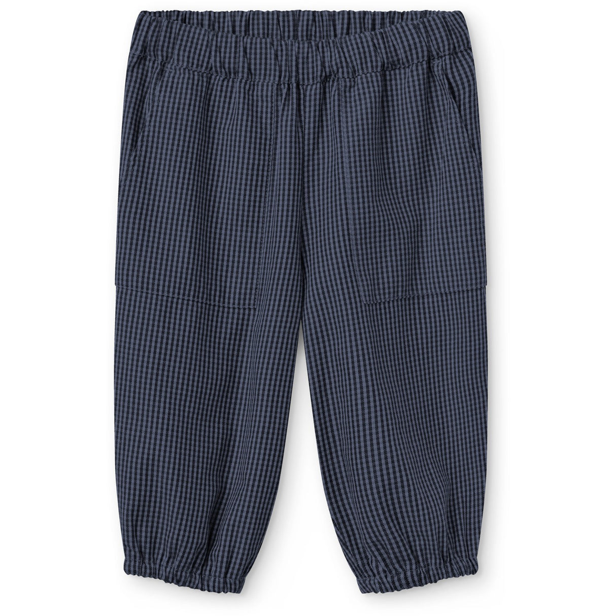 COPENHAGEN COLORS Brown Blue Check Comb. Checkered Baby Sett M/ Blus M/ Krage & Byxor